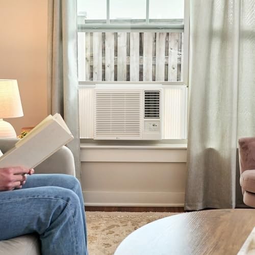 LG 12,000 BTU 11,200 BTU WI-FI WINDOW AC COOL HEAT W/REMOTE R32 208V – WHITE