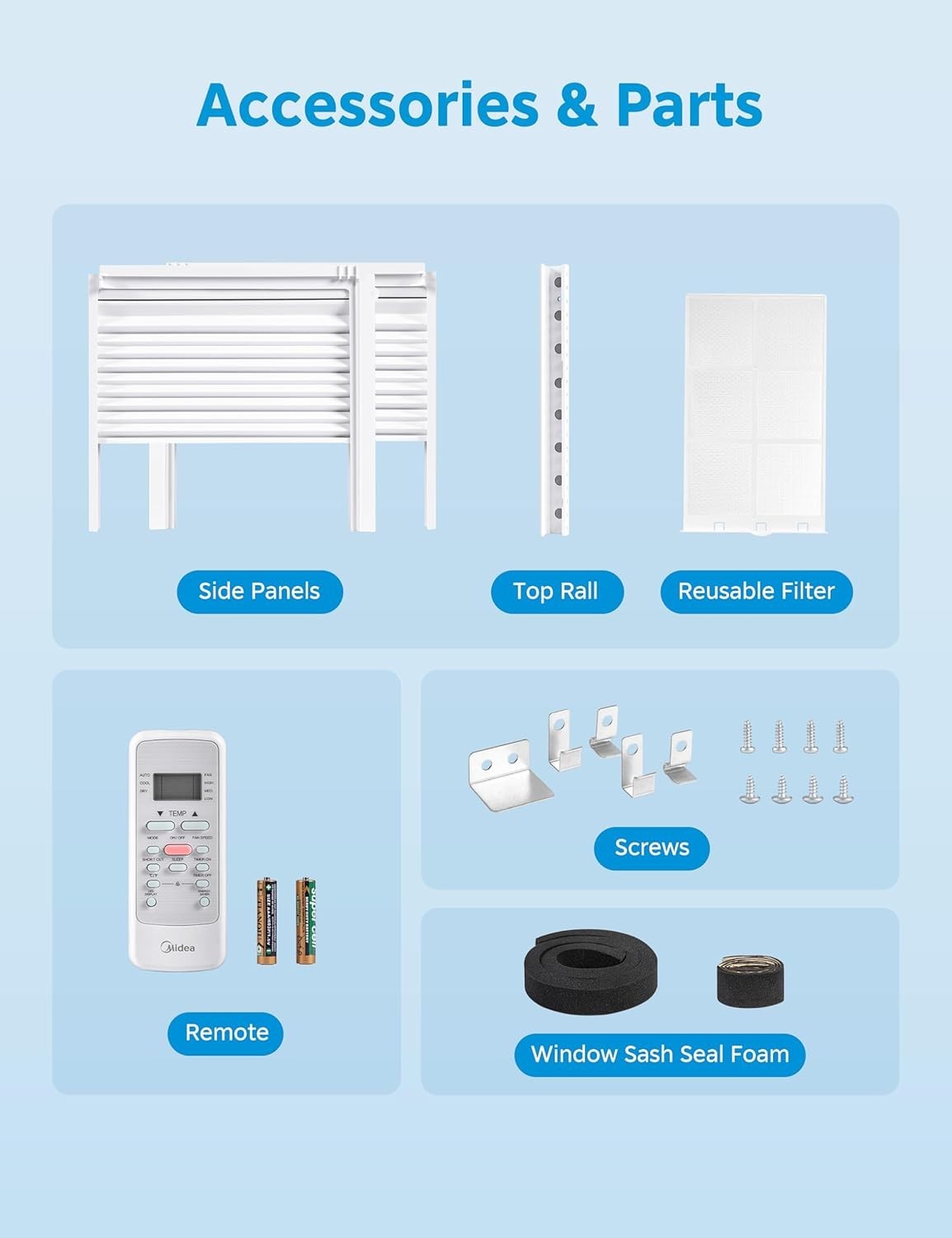 Energy Efficient 5,000 BTU Air Conditioner with Filter
