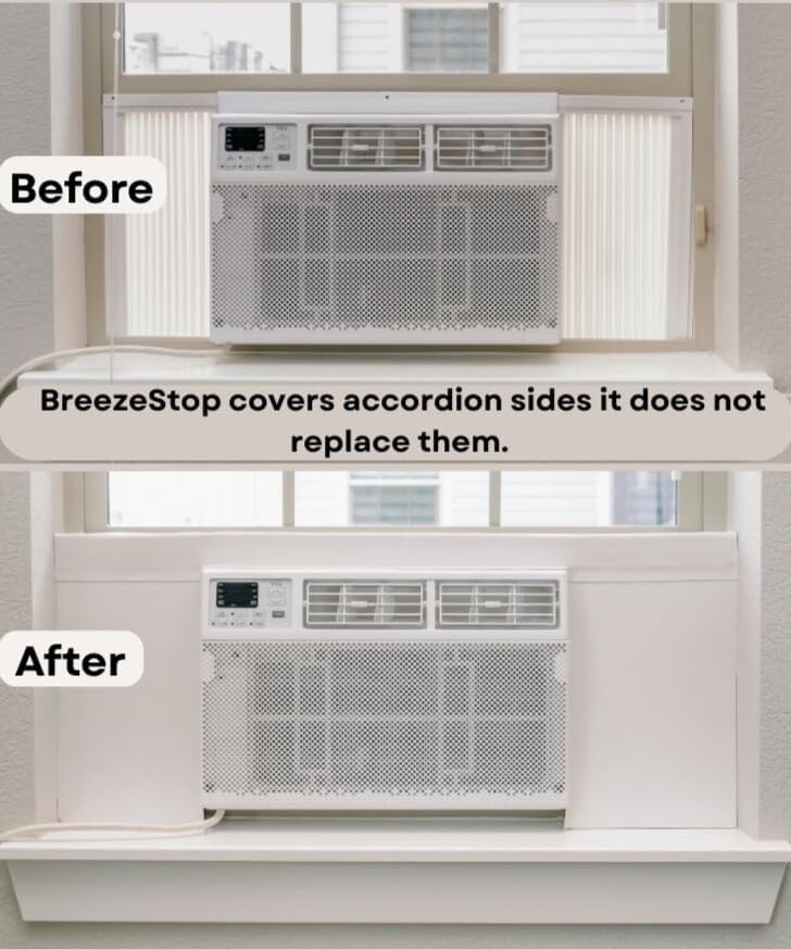 Surround Insulation Side Panels White for Window AC Unit Indoor Air Condition…