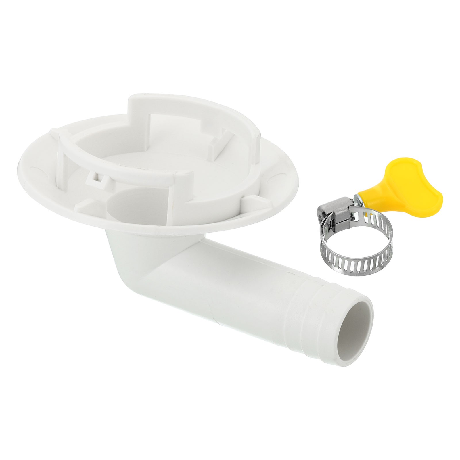 1pcs 42mm Air Conditioner Drain Hose Connector with Clamp, White Style 1
