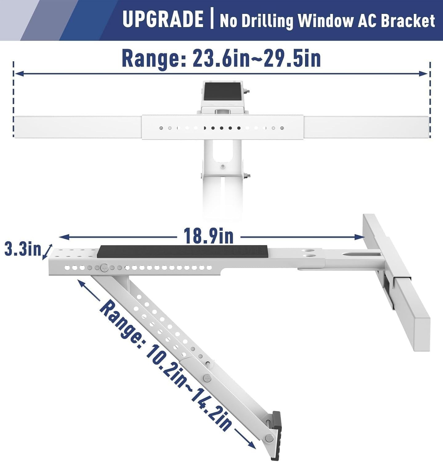 Steel AC Support Bracket for Double & Single Hung Windows, 29.5&Prime;