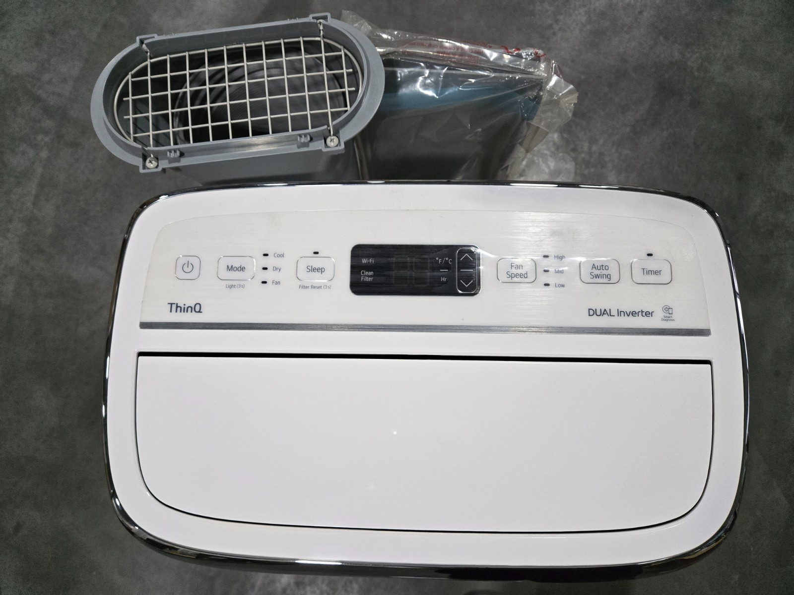 LG 10,000 BTU Smart Portable Air Conditioner Dual Inverter – LP1419IVSM White