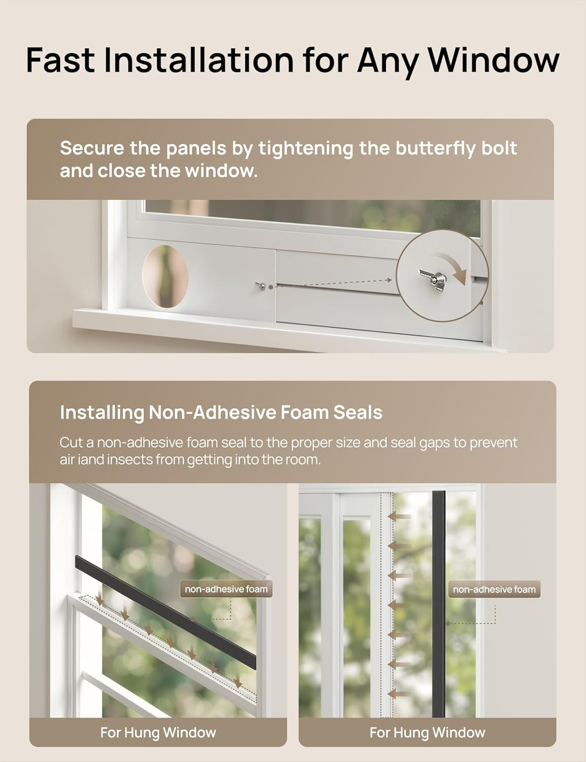 DREO Adjustable Portable Air Conditioner Window Vent Kit with 5.9 Inch Exhaust D