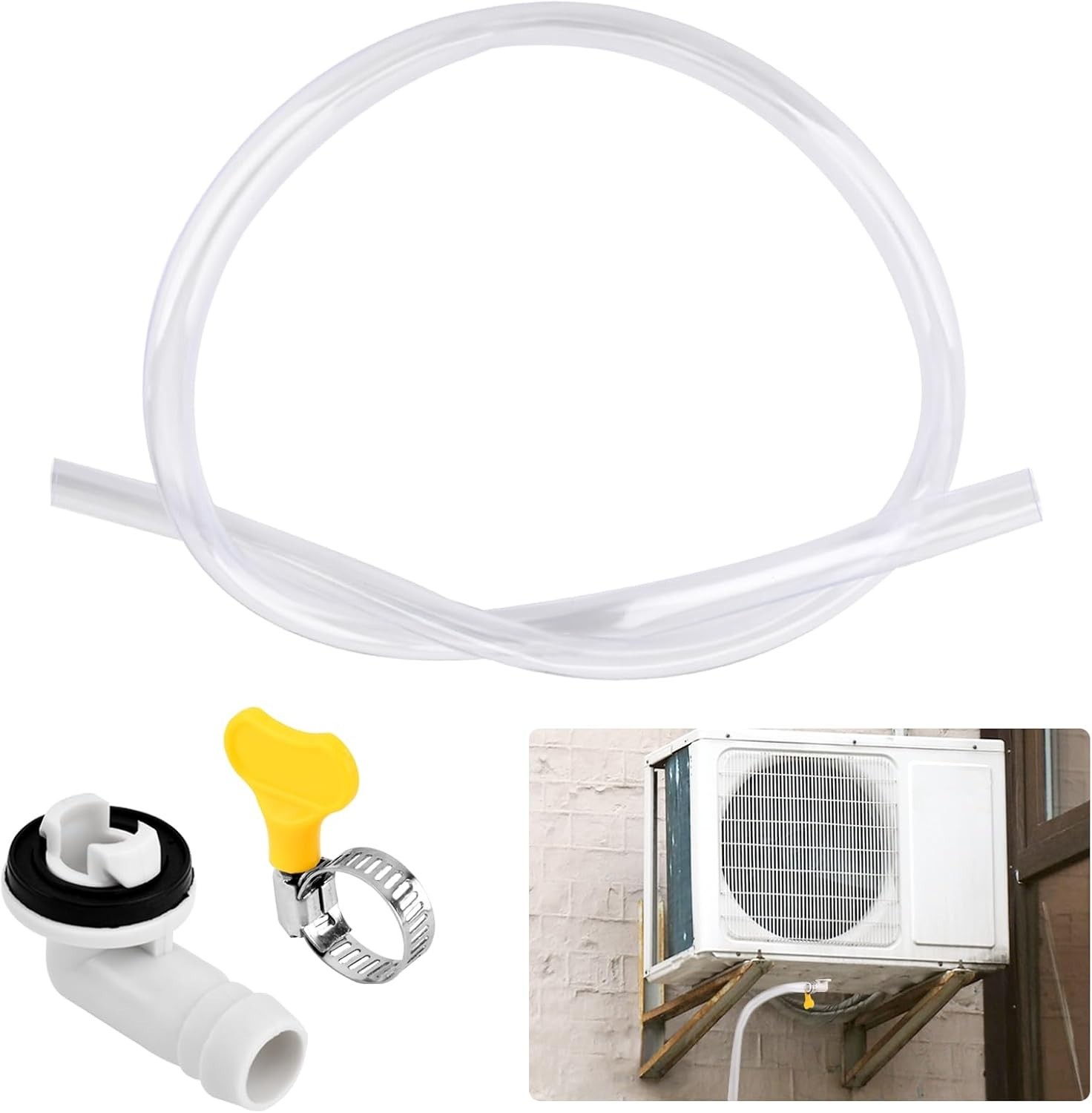 Air Conditioner Drain Hose,3/10 Ft Portable AC Drain Hose Universal Air Conditio