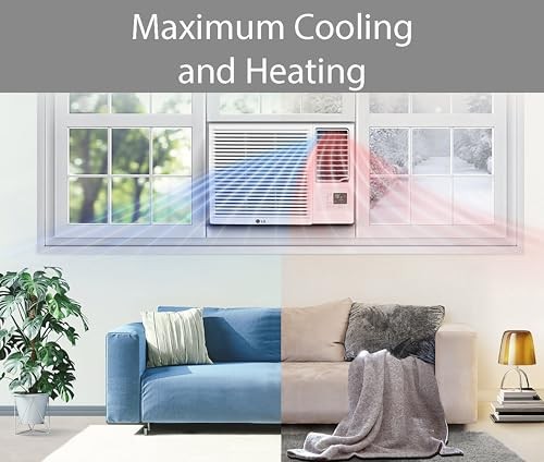 LG 7,500 BTU / 3,850 BTU WINDOW AC (COOL / HEAT) W/REMOTE LW8023HR – WHITE
