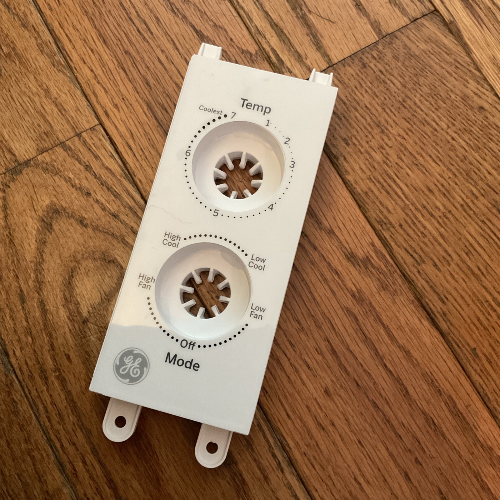 GE Model AEL05LXW1 AC Unit Temp Mode Panel White No Screws Temp/Mode Fast Ship