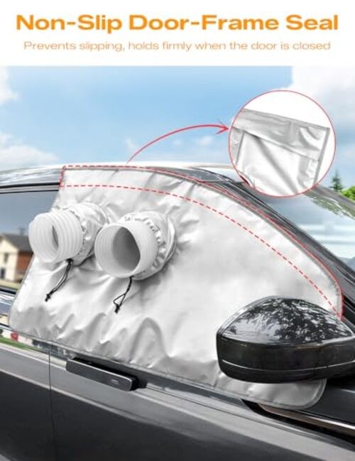 Portable Air Conditioner Window Kit – Car Window Vent Seal Kit for AC Air