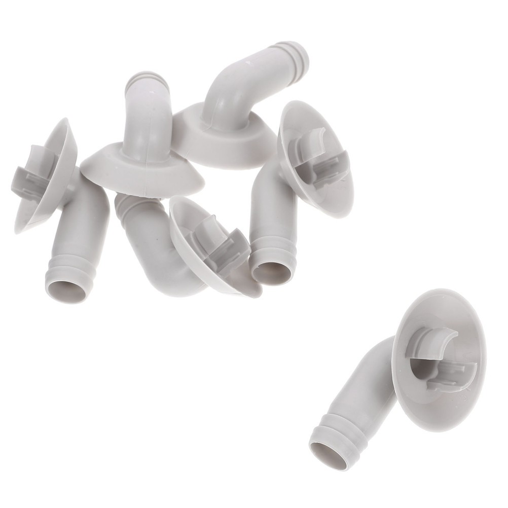6pcs Ac Drain Hose Elbow Connector Plastic Fitting For Air Conditioner Drainage