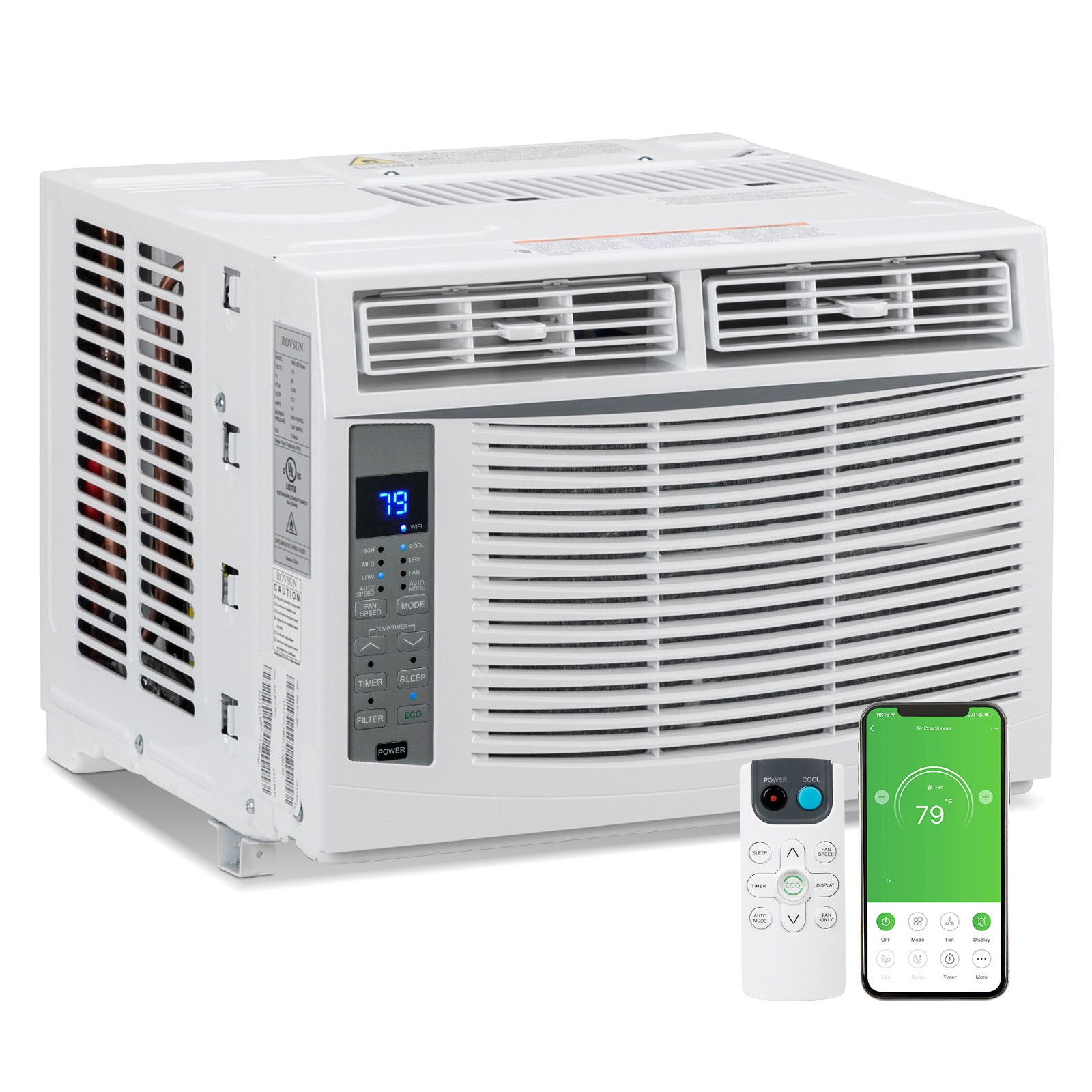 6000 BTU Window Air Conditioner Energy Saving, Efficient Cooling Up to 250sp.ft