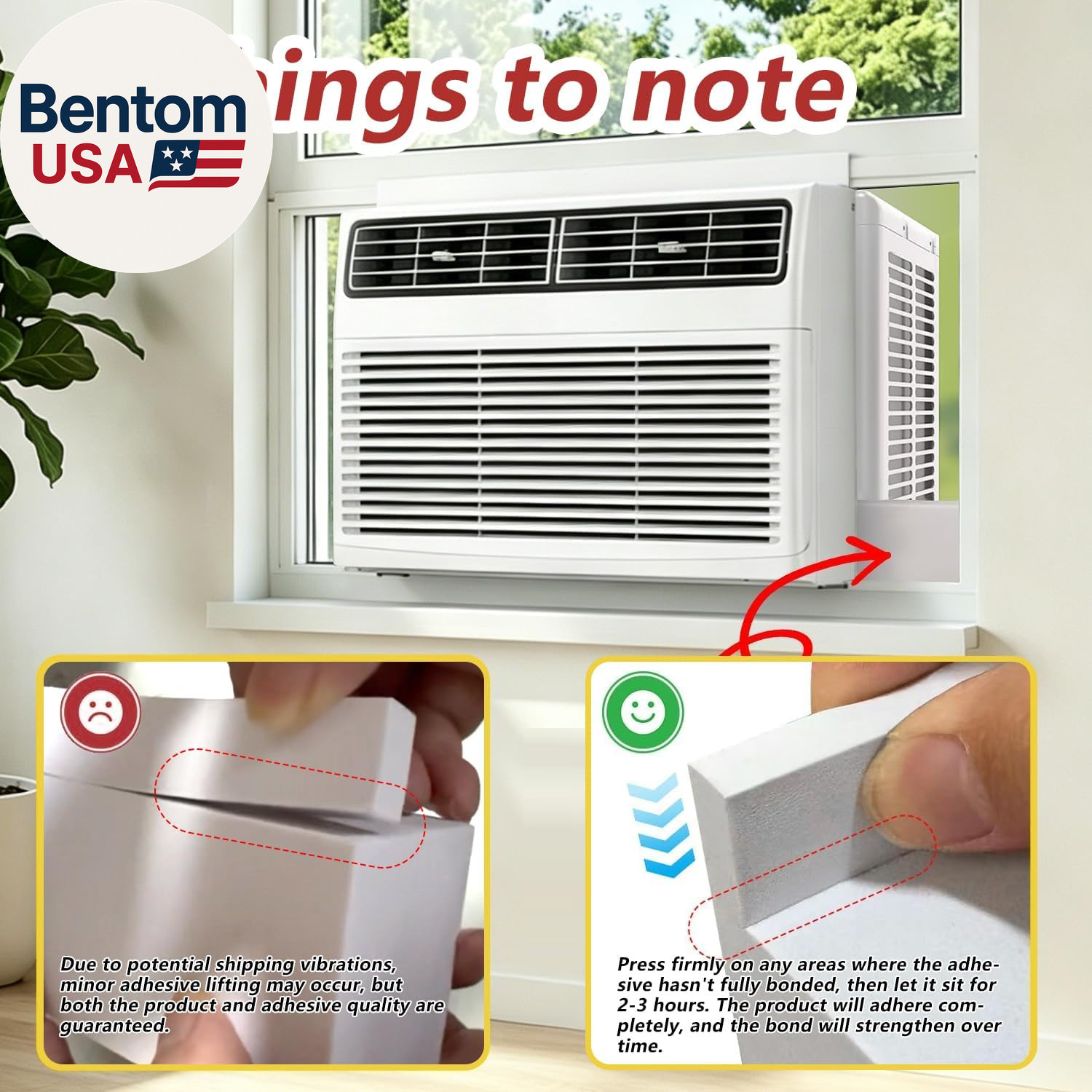 Foam Block for Midea U Shaped Window Air Conditioner, Air Conditioner Window Sea