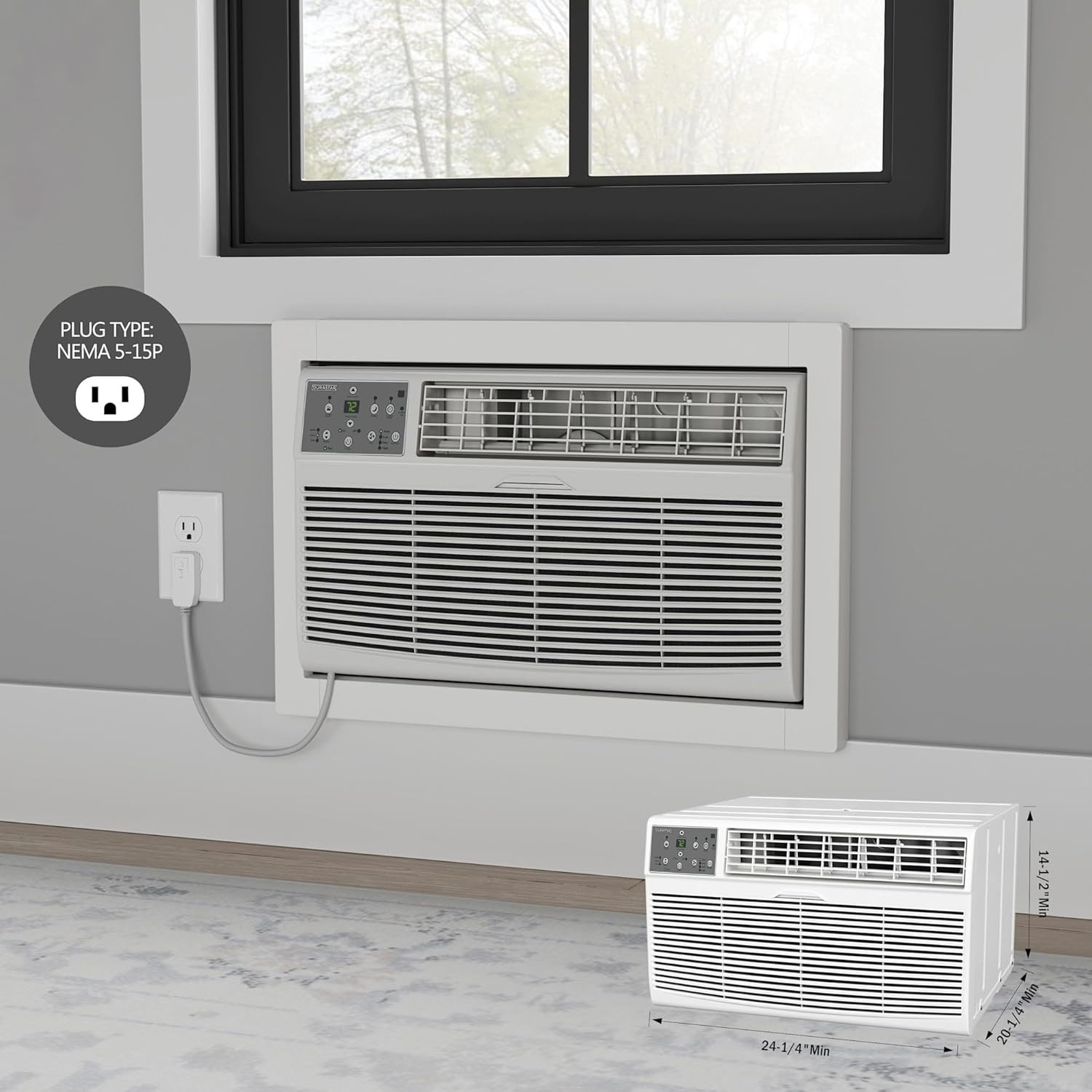 DRTAC081XNA1 8,000 BTU 115V through the Wall Air Conditioner and Remote Control