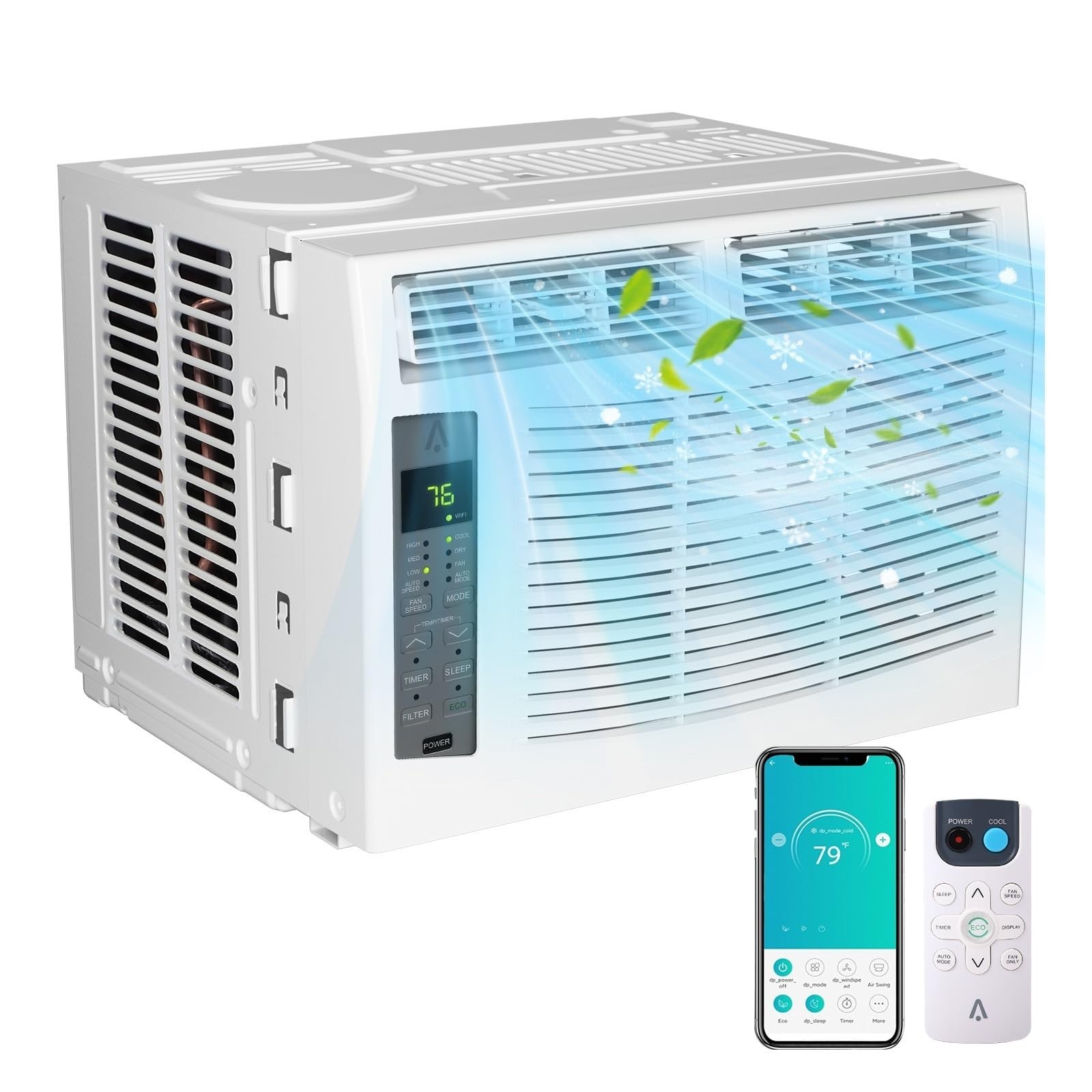 5000-8000 BTU Window ACs: Cools 150-350 Sq.Ft, Multiple Speeds (Some with Remote