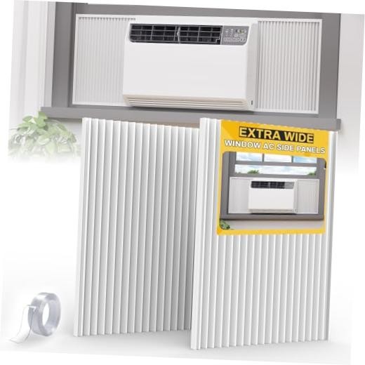 Window Air Conditioner Side Panels, 17&Prime; H x 19-1/4&Prime; W Extra Wide AC Side