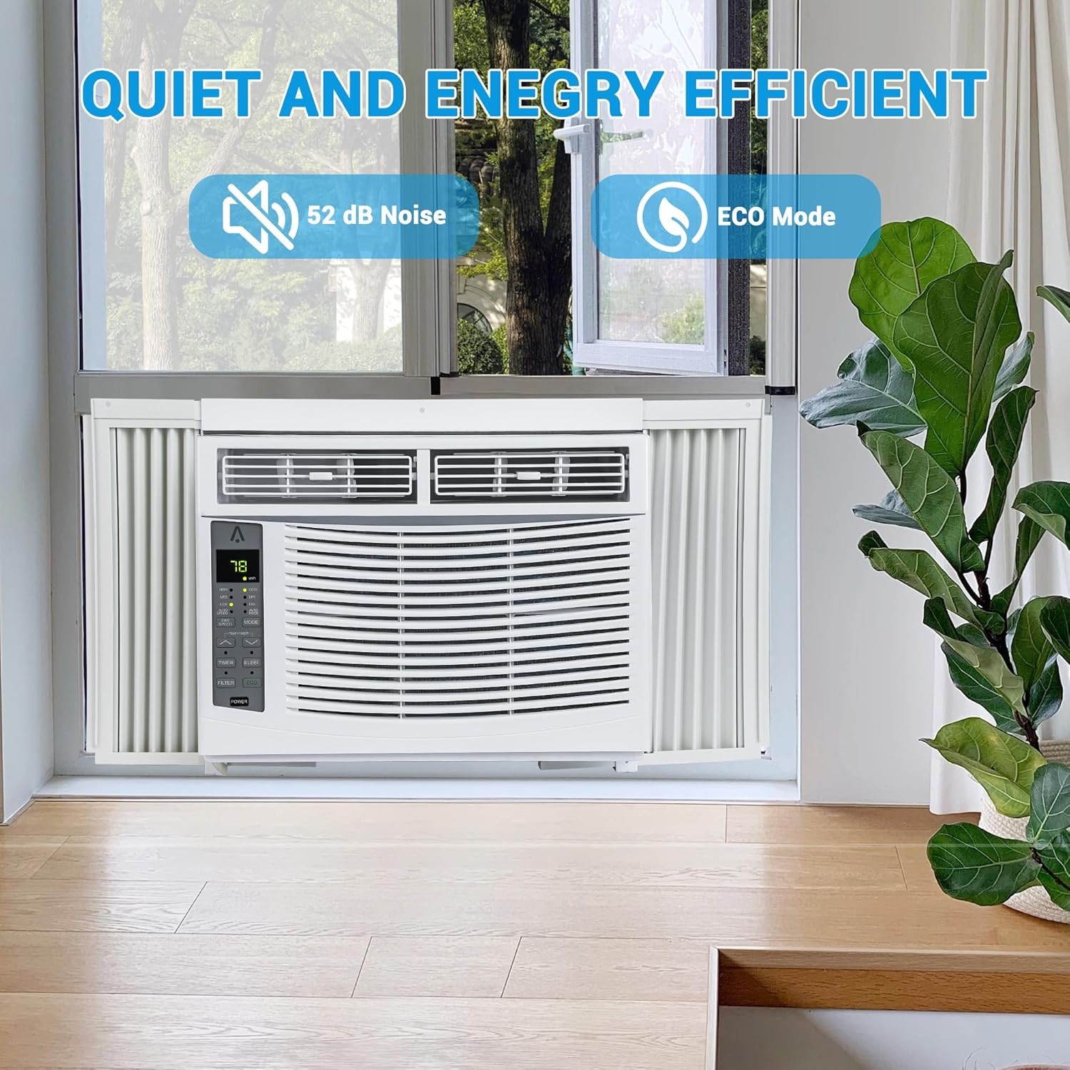 6000 BTU Window Air Conditioner AC Unit with WiFi & App Control & Remote Control