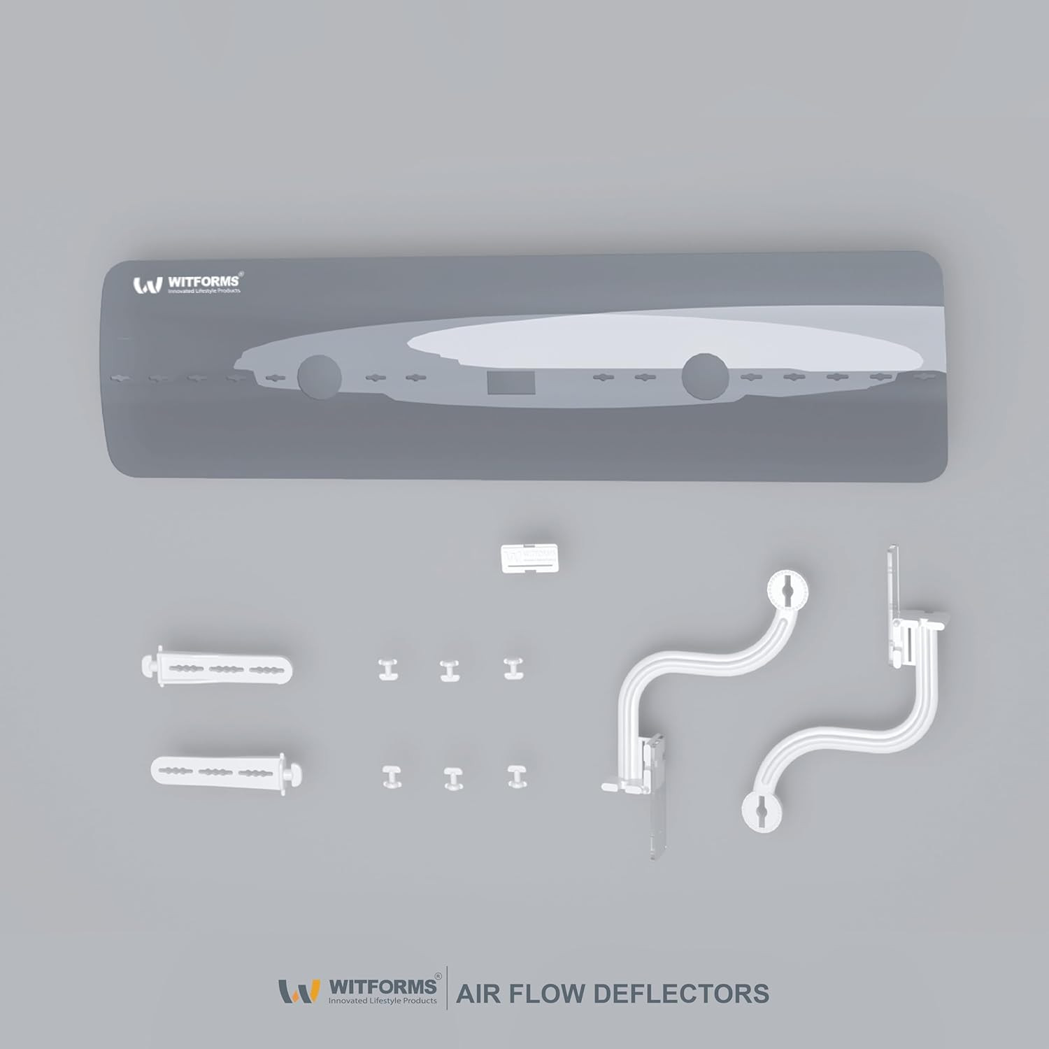 Window AC Air Deflector – 24&Prime; Length for TOP VENT Window Units ONLY – Transparen