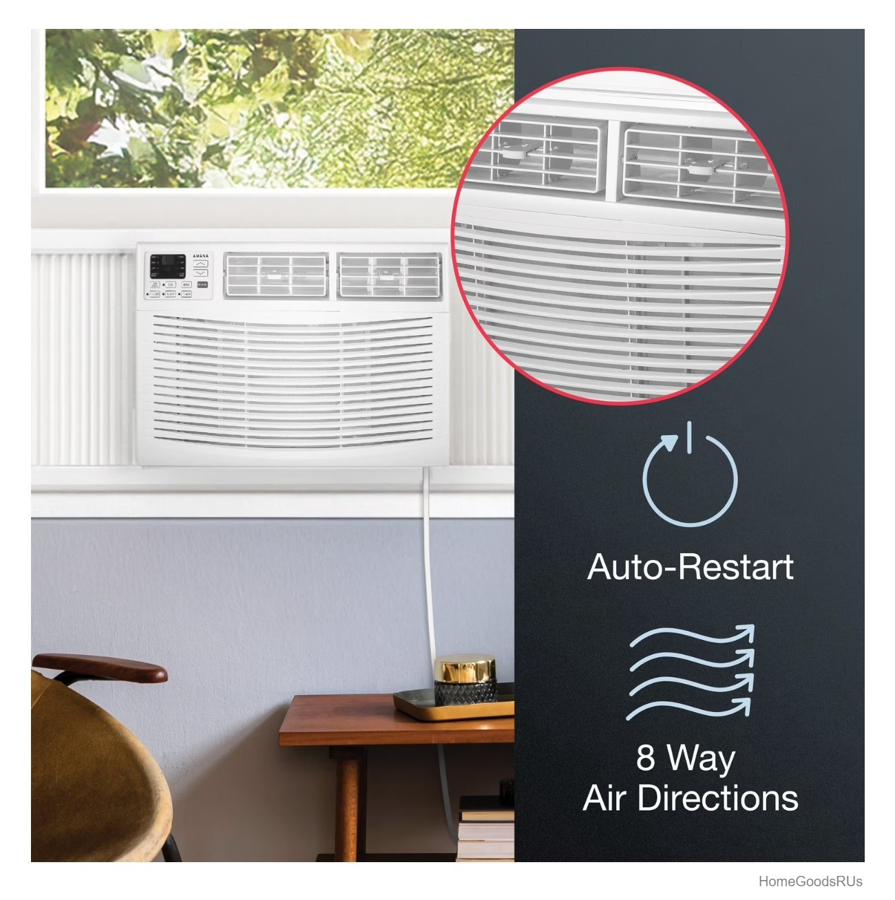 Window Air Conditioner 12000 BTU 115V Remote Control Cools 550 Sq Ft