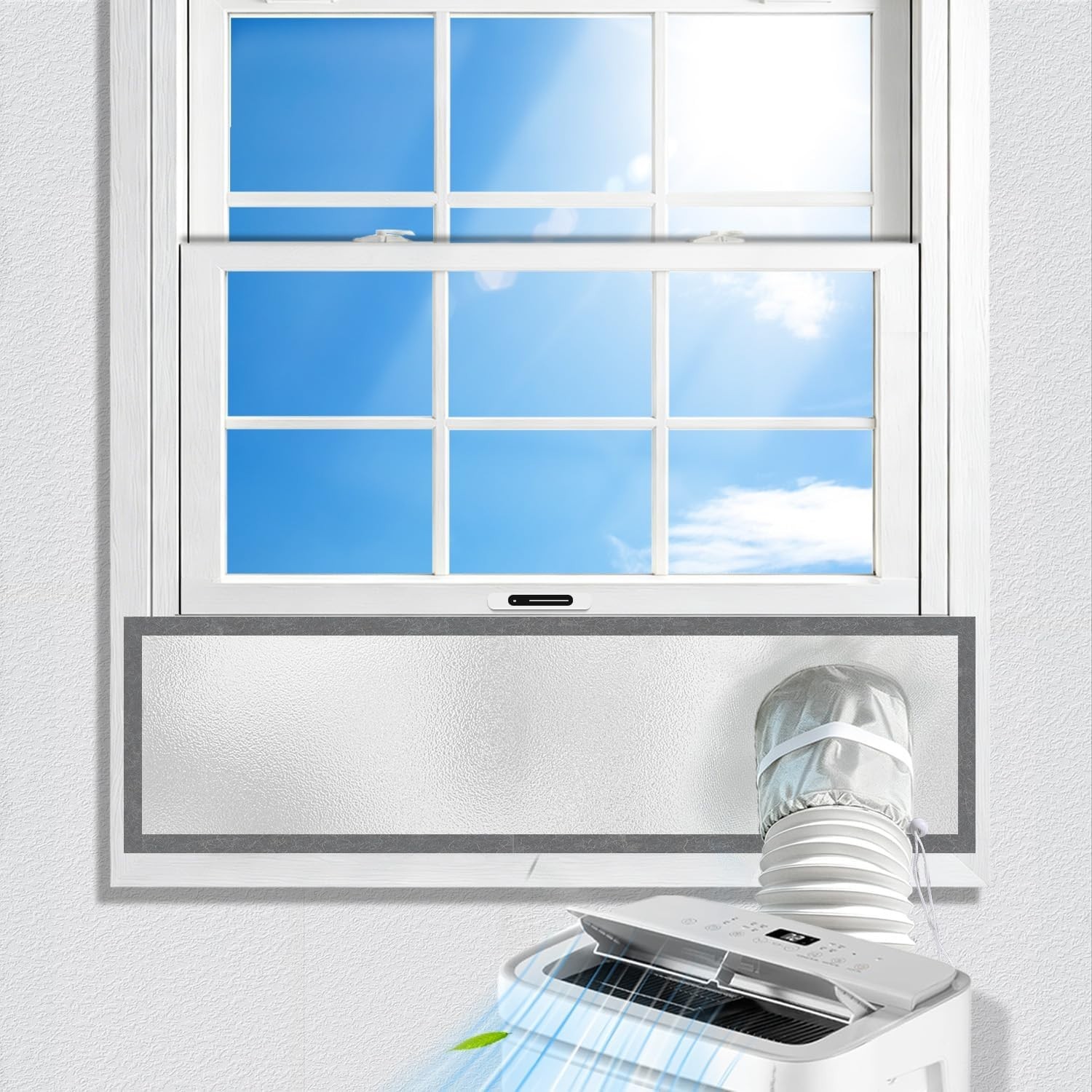 Adjustable 10 x 39 Inch Window Vent Kit | Stops Hot Air and Saves Energy