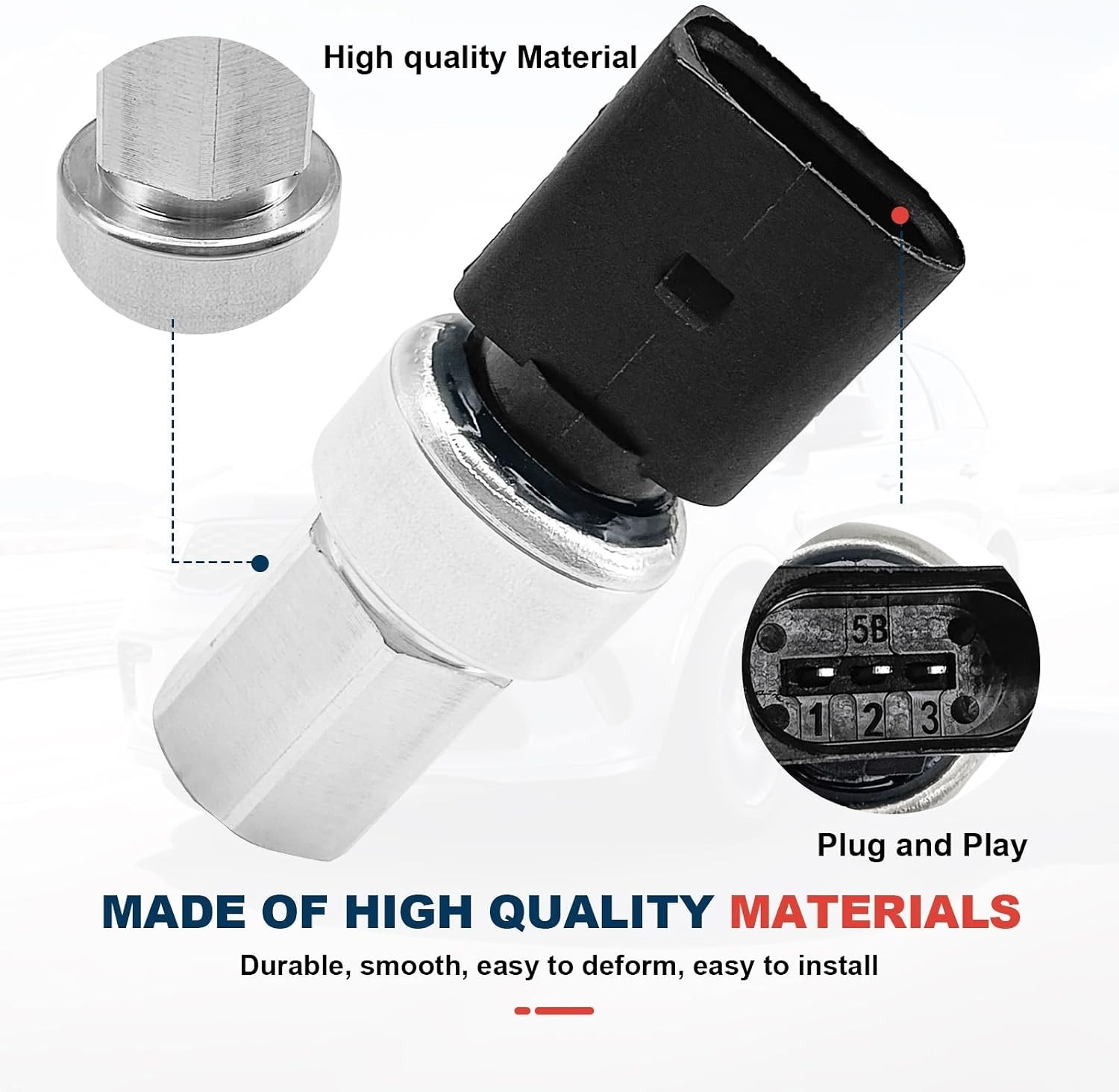 A/C Air Conditioner Pressure Sensor Switch Compatible with VW Conditioner 2000-2