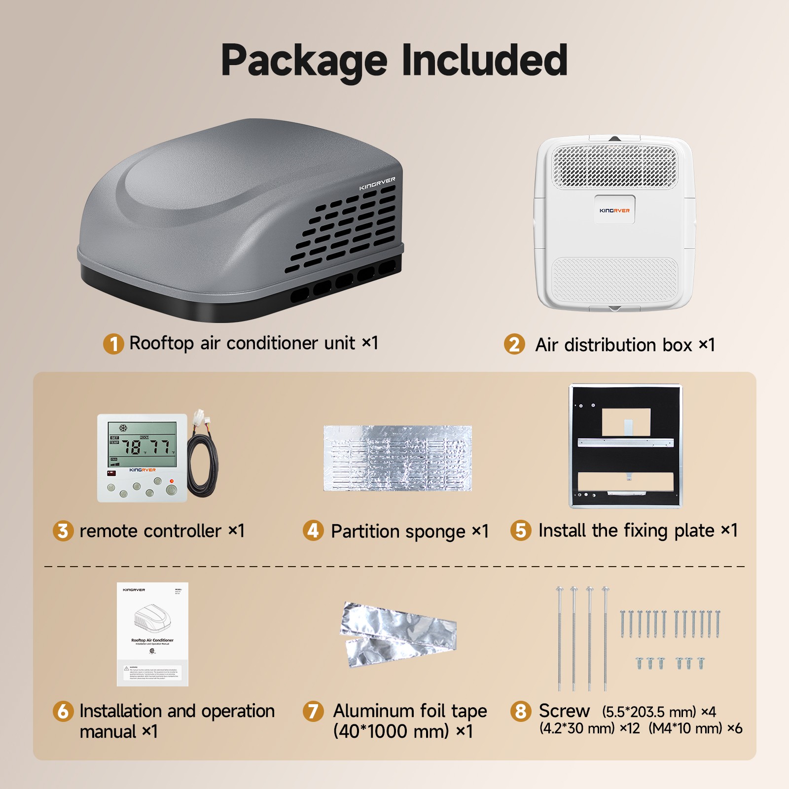 RV Window Air Conditioner 6500BTU Cool Camper Portable AC Unit Quieter 110-120V
