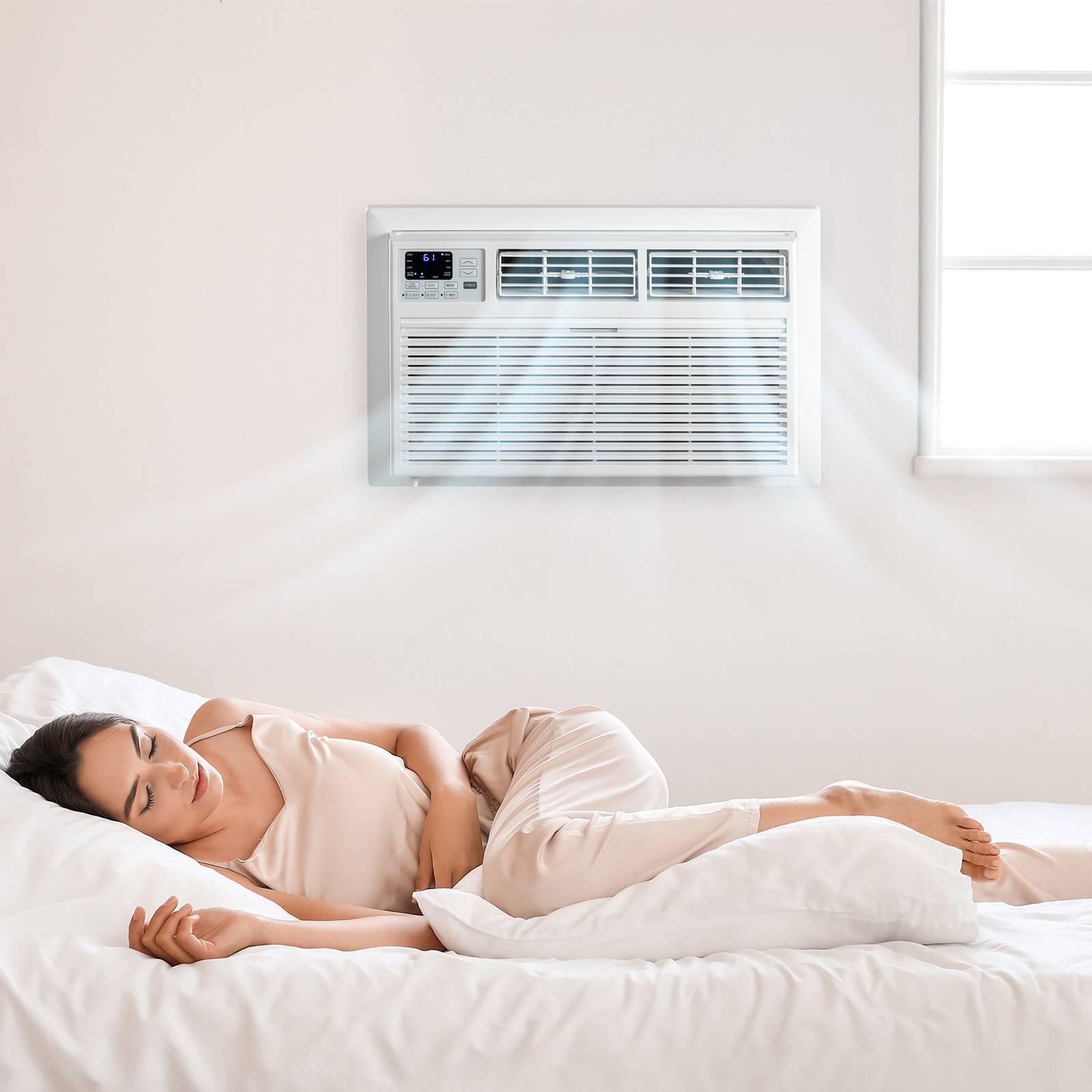 8000- 12000 BTU Window Air Conditioner AC Unit Remote Control Wifi Heat Cooling