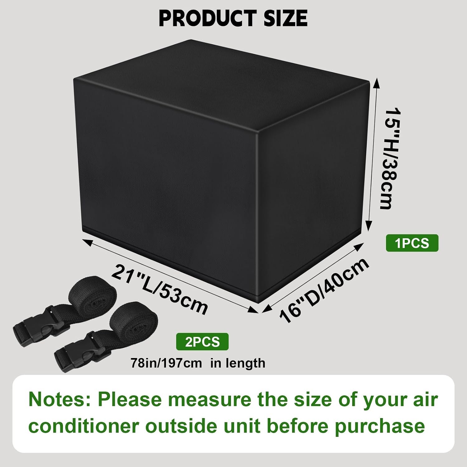 Insulated Air Conditioner Cover for Window Units, 21&Prime;L×15&Prime;H ×16&Prime;D 3 Layers Insul