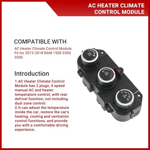 AC Heater Climate Control Module, HVAC Climate Control,Heat 68268189AA