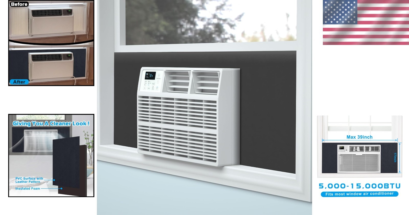 Window Air Conditioner Seal Kit: Insulated Foam for -Round Comfort & Savings