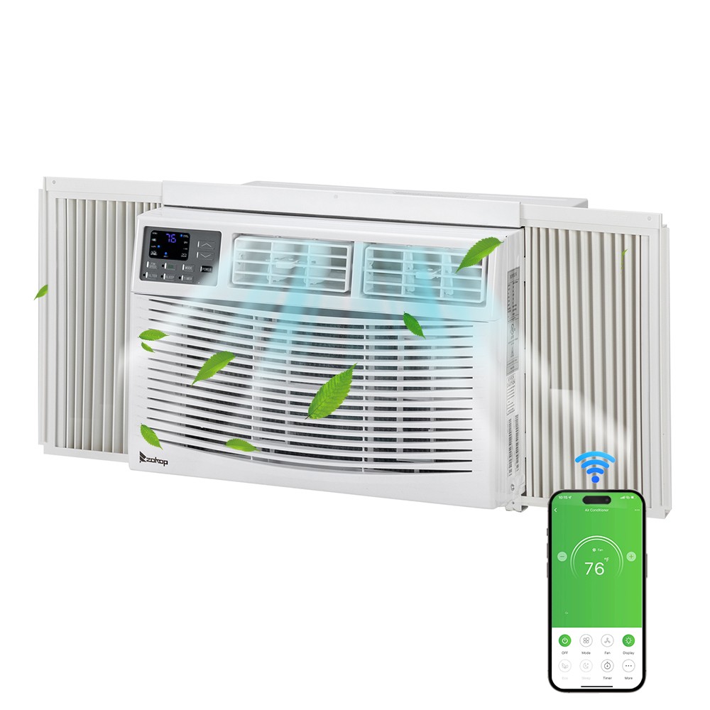 14000 BTU Wifi Window Air Conditioner, Window AC Unit up to 700 Sq.ft 115V QUICK