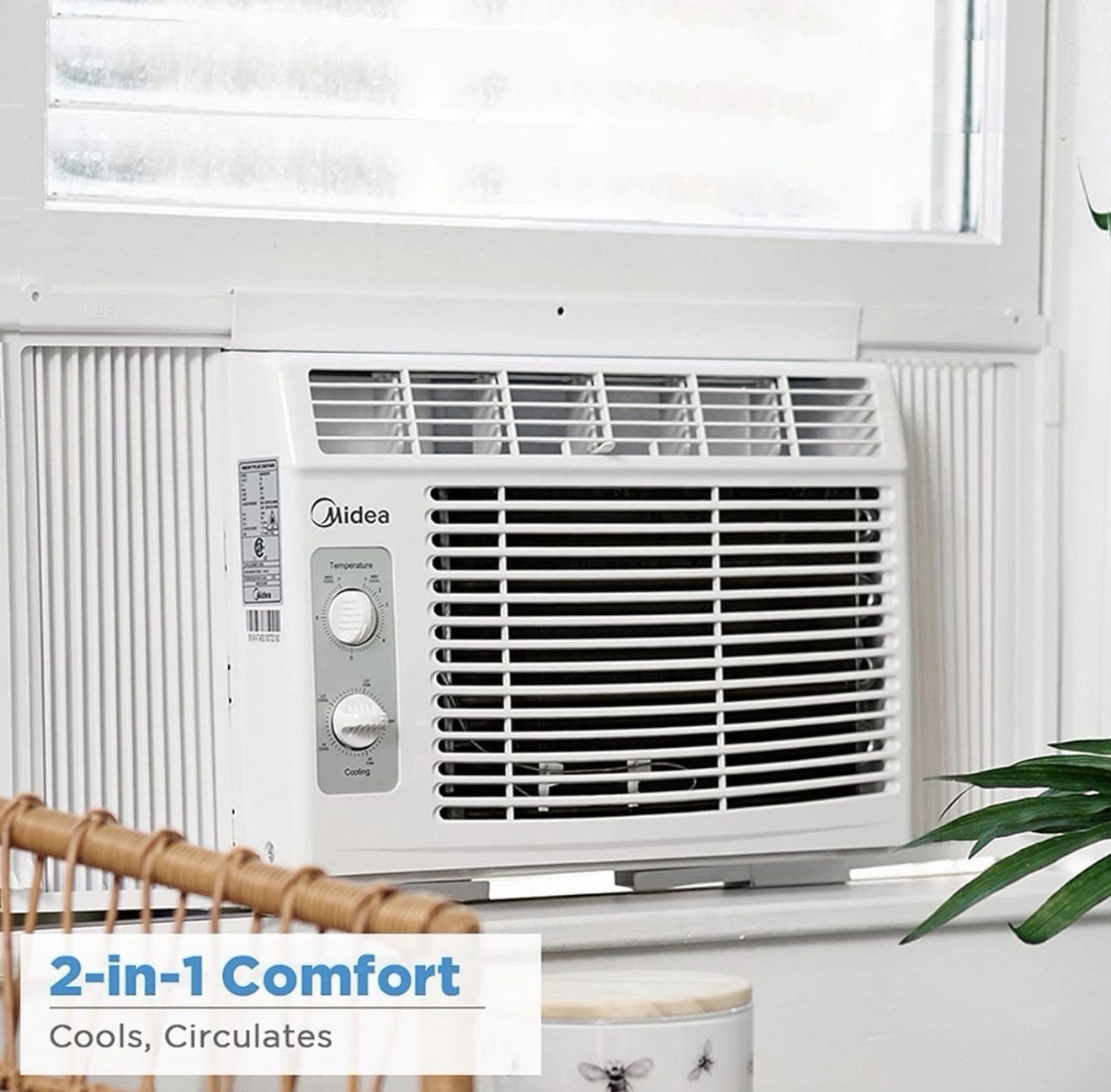 Midea 5,000 BTU EasyCool Small Window Air Conditioner – Cool up to 150 Sq. Ft