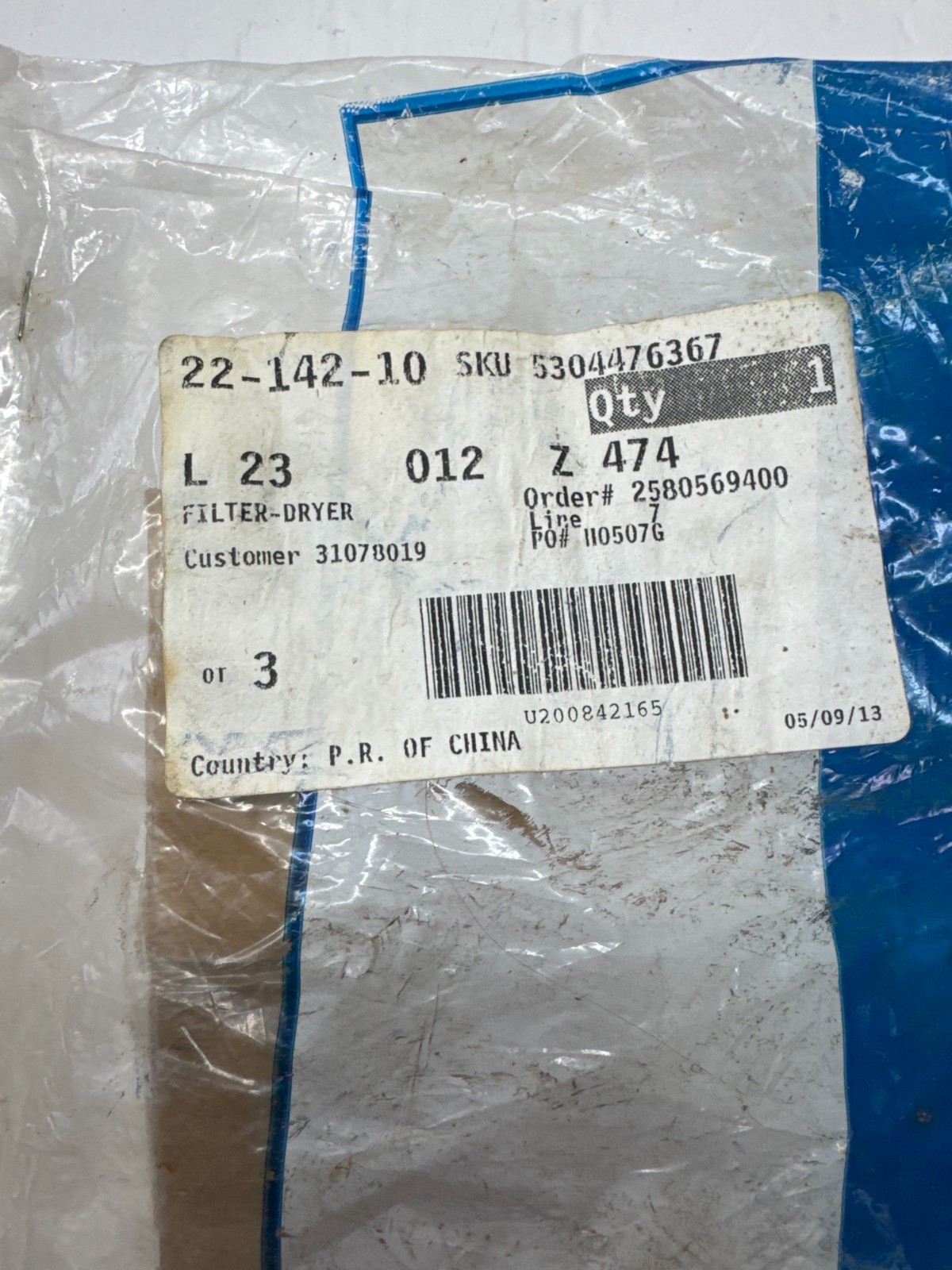 Genuine OEM Electrolux 5304476367 Room Air Conditioner Filter Drier