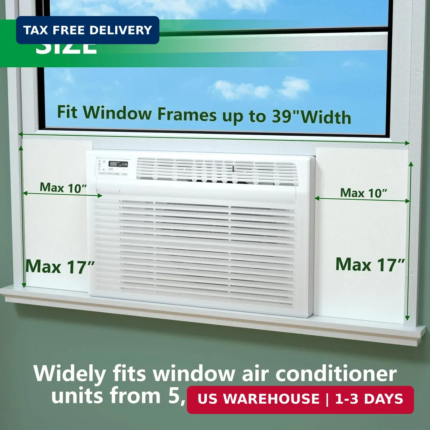 Window Air Conditioner Side Insulated Panel, WinterSummer Winter Heat and Draft