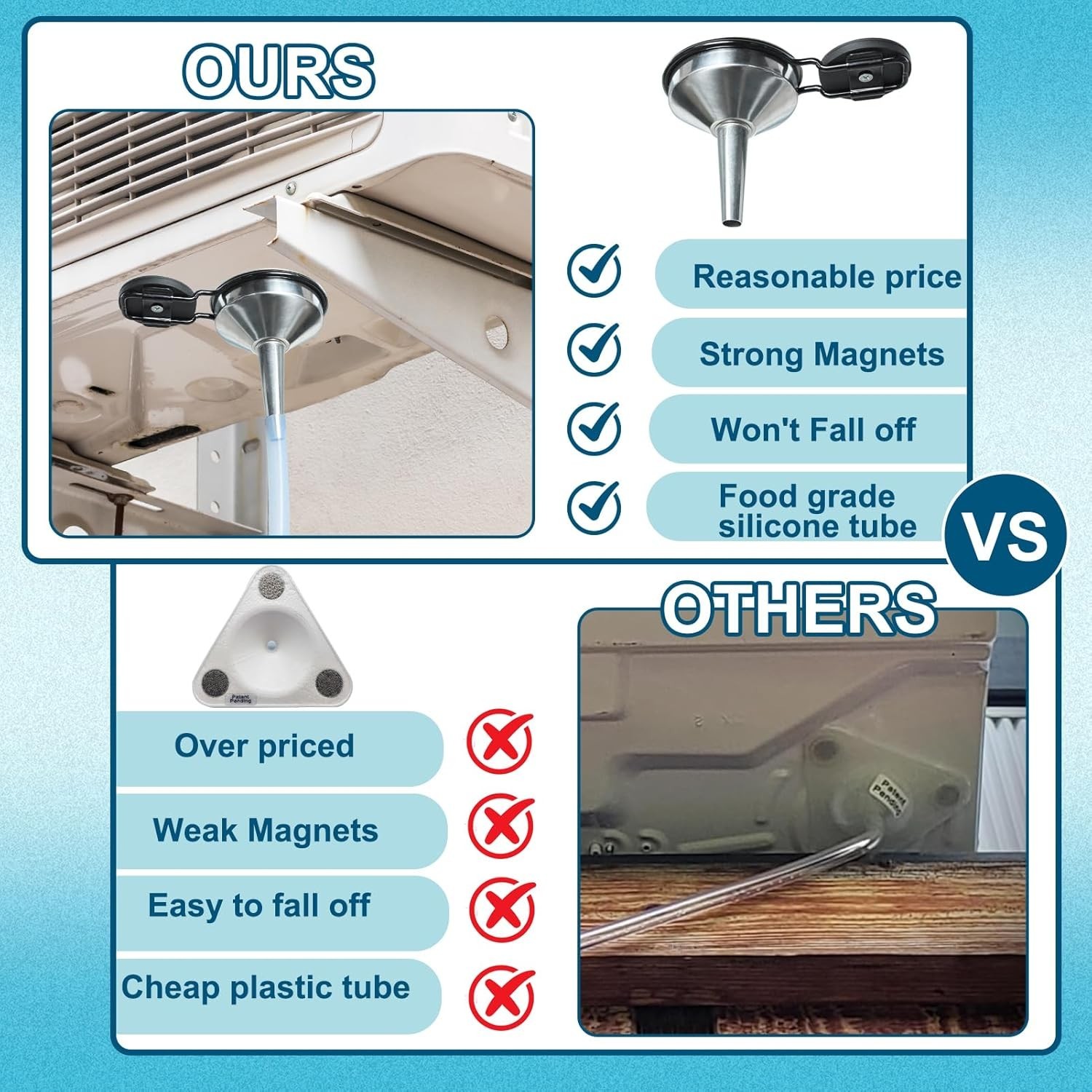 Magnetic Window Air Conditioner Drain Kit Universal Portable Air 18Ft