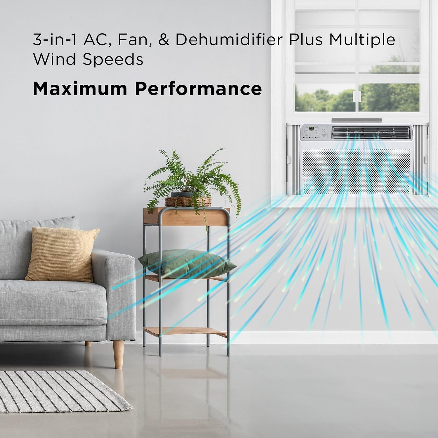 TCL H10W35W 10000 BTU Smart Window Air Conditioner Wi-Fi Remote White