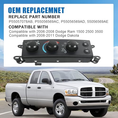P55056569AC A/C Heater Climate Control Module Compatible with 2006-2008 Dodge