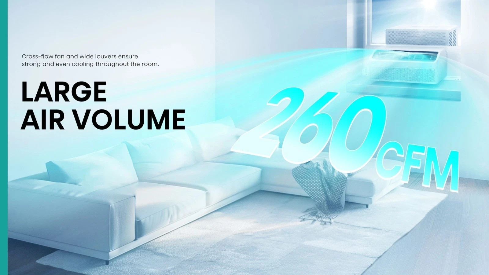 Hisense Ultra-Slim 8000 BTU Smart Inverter Window Air Conditioner with Bracket