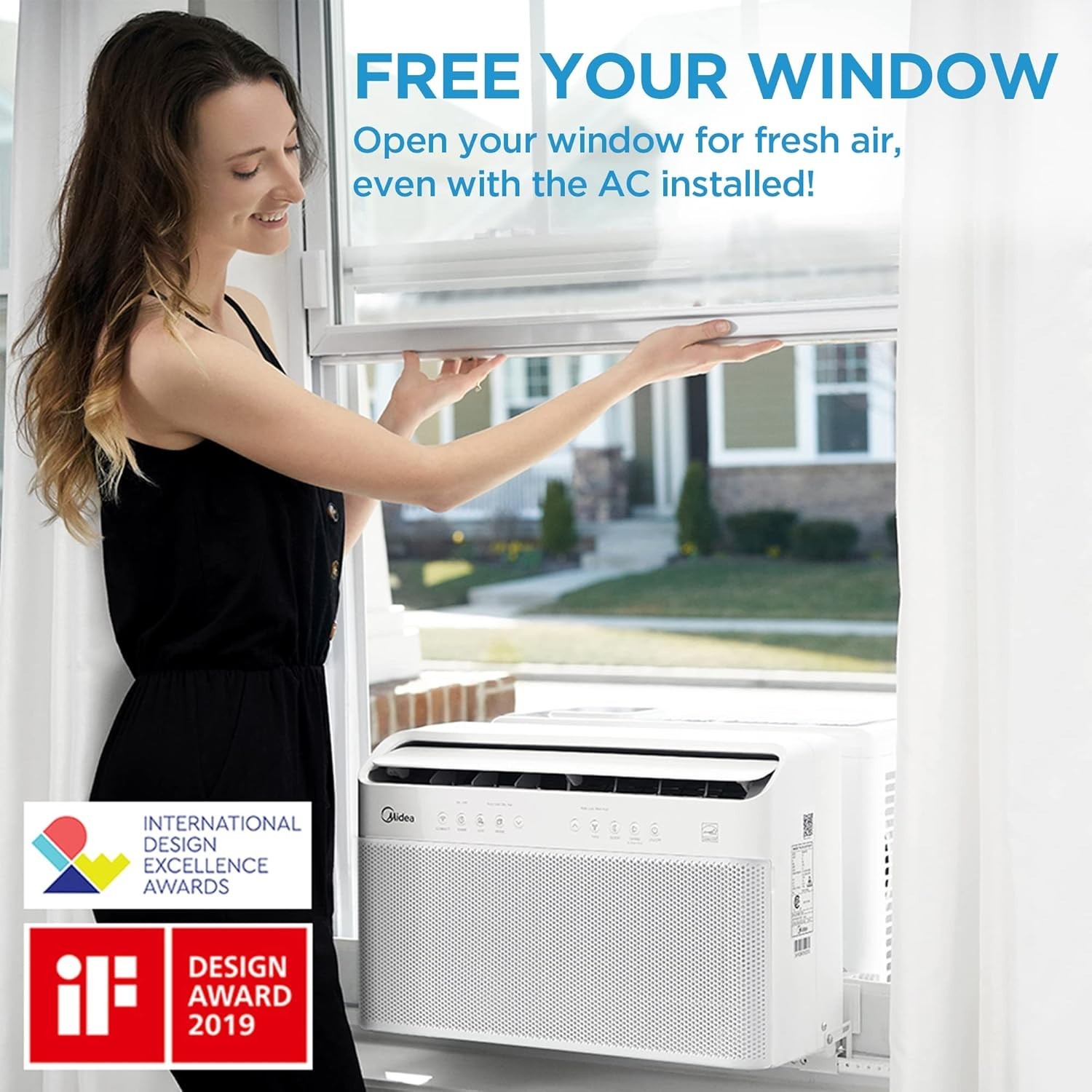 Energy Star Certified U-Shaped Window AC – 12,000 BTU Cooling & Remote Control