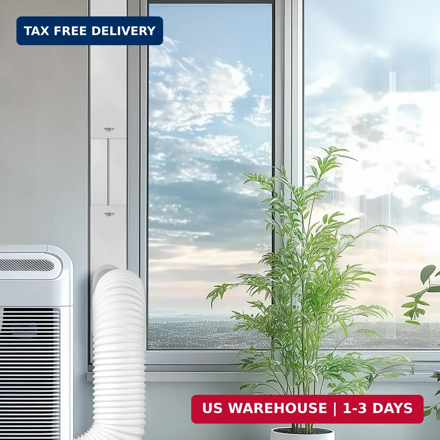 Portable Air Conditioner Window Kit: Adjustable Universal AC Seal Window Vent Ki