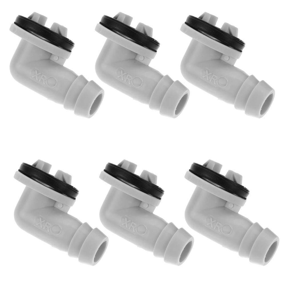 6 PCS Ac Drain Hose Connector Elbow Fitting Air Conditioning Pipe Adapter