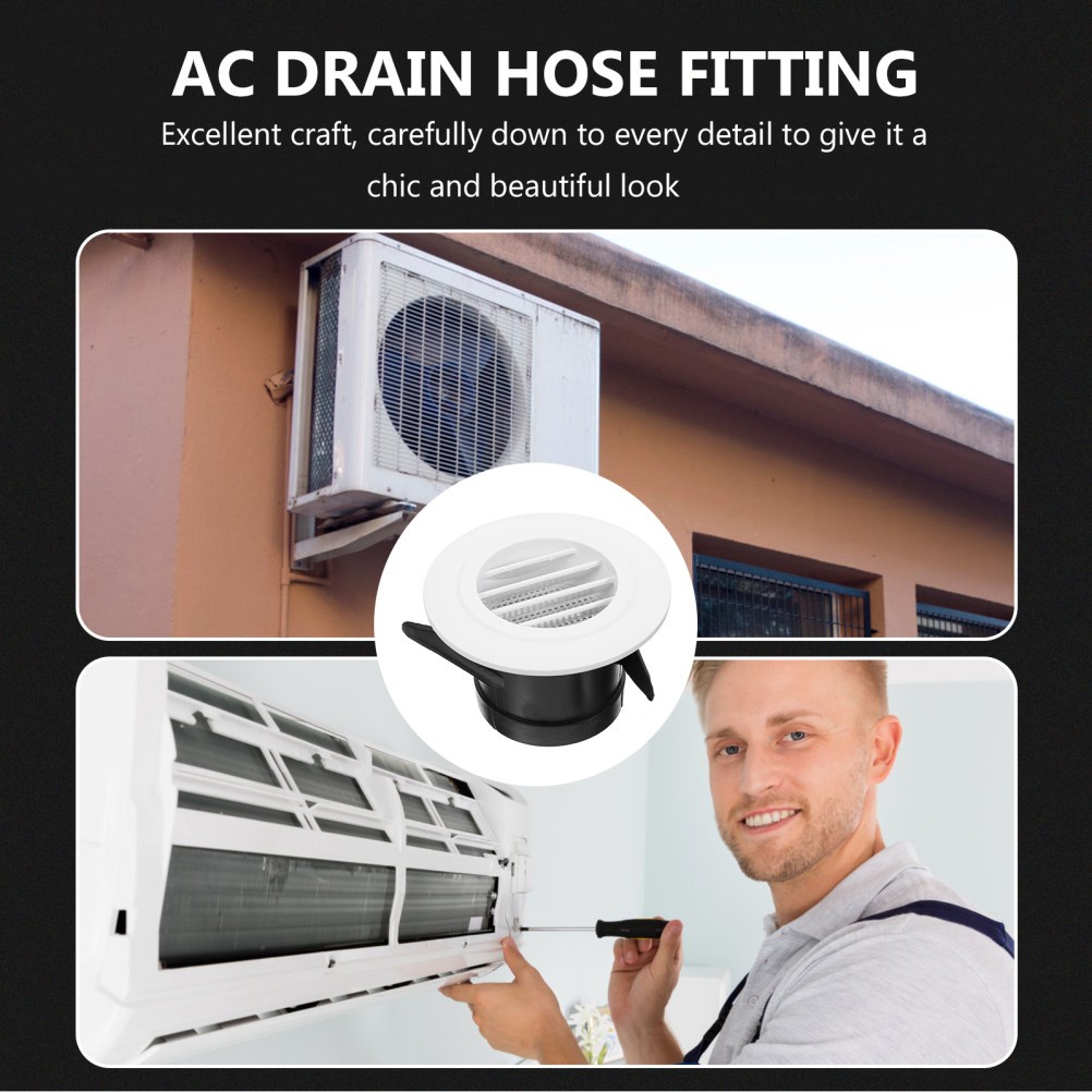 3 Pcs Air Conditioner Drain Kit External Unit Connector Hose Adapter