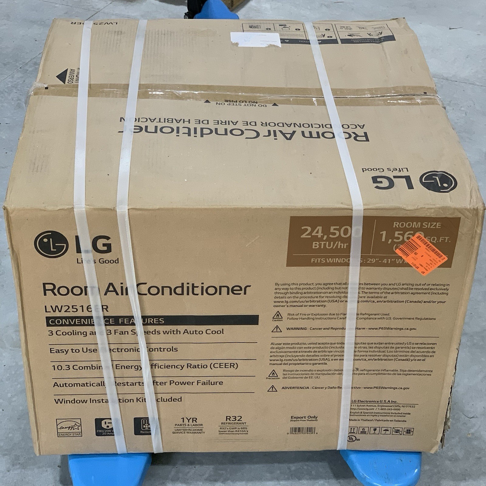 LG 24,500 BTU 230-Volt Window Air Conditioner with Remote in White Pickup ONLY