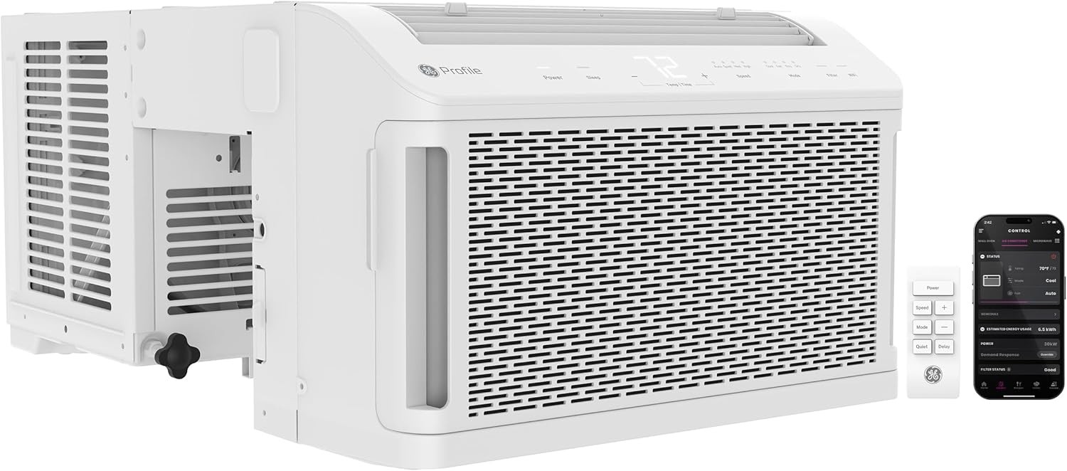 GE Profile ClearView 6,100 BTU Smart Ultra Quiet Window Air Conditioner