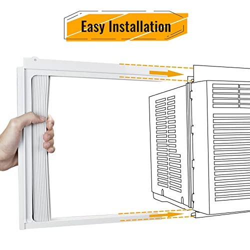 Window Air Conditioner Side Panel and Frame Set,AC Accordion Filler 12000BTU