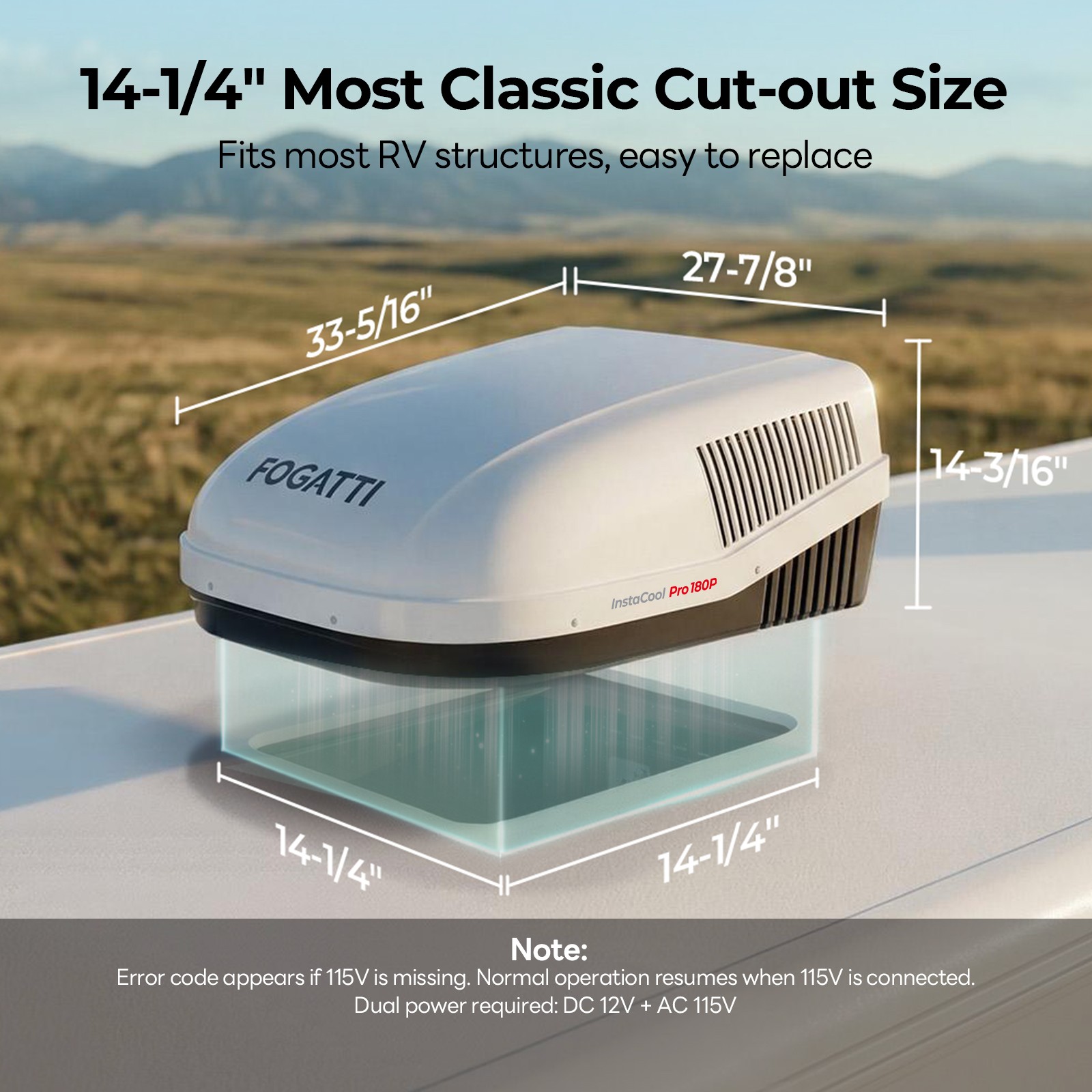 FOGATTI 6500 BTU Caravan Air Conditioner, 120V Portable Quiet AC for RV,Camper