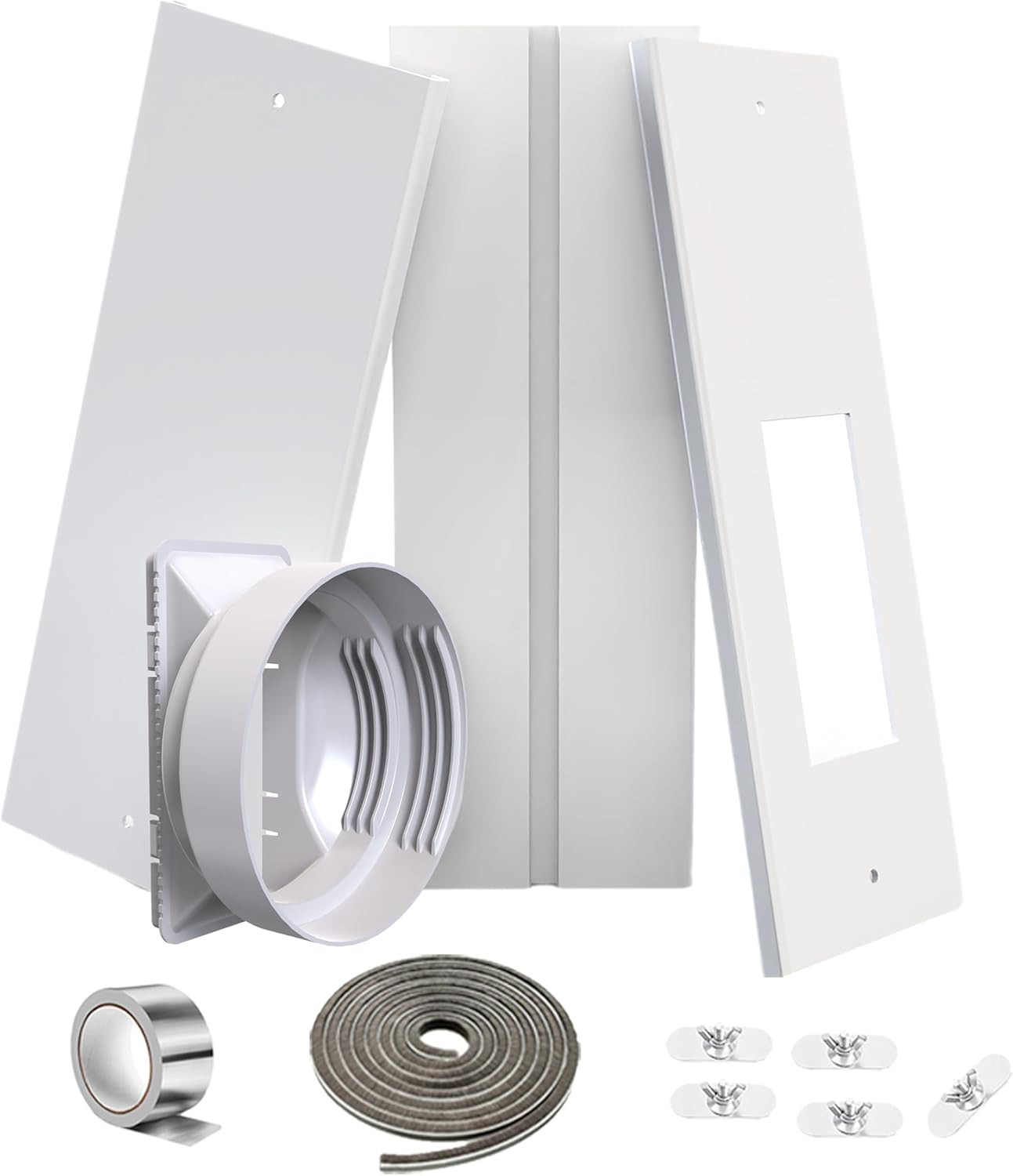 Adjustable Portable AC Window Vent Kit for Double-Hung/Sliding Windows 26&Prime;-47&Prime;