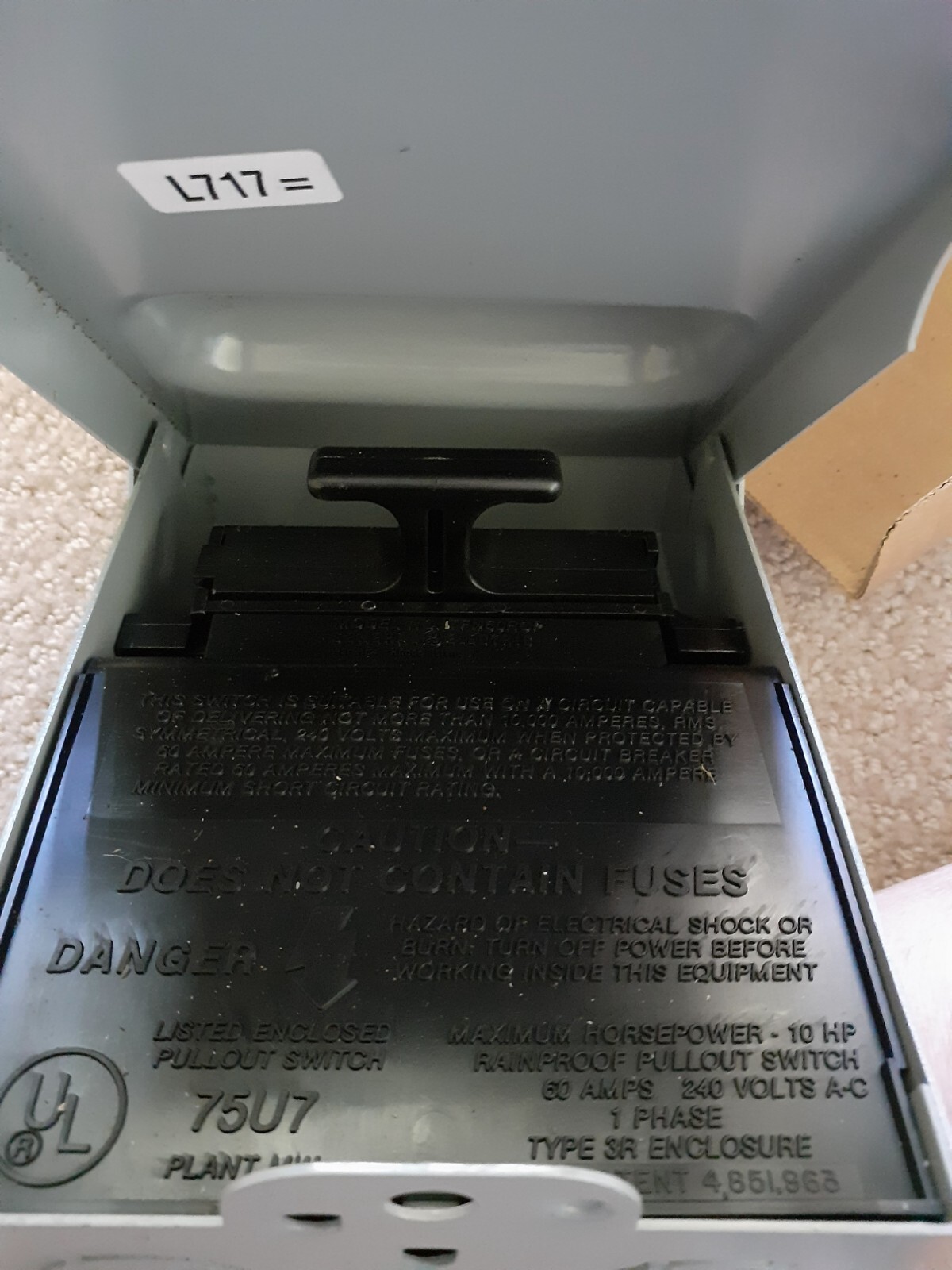 GE Outdoor Air Conditioner Disconnect..NEW