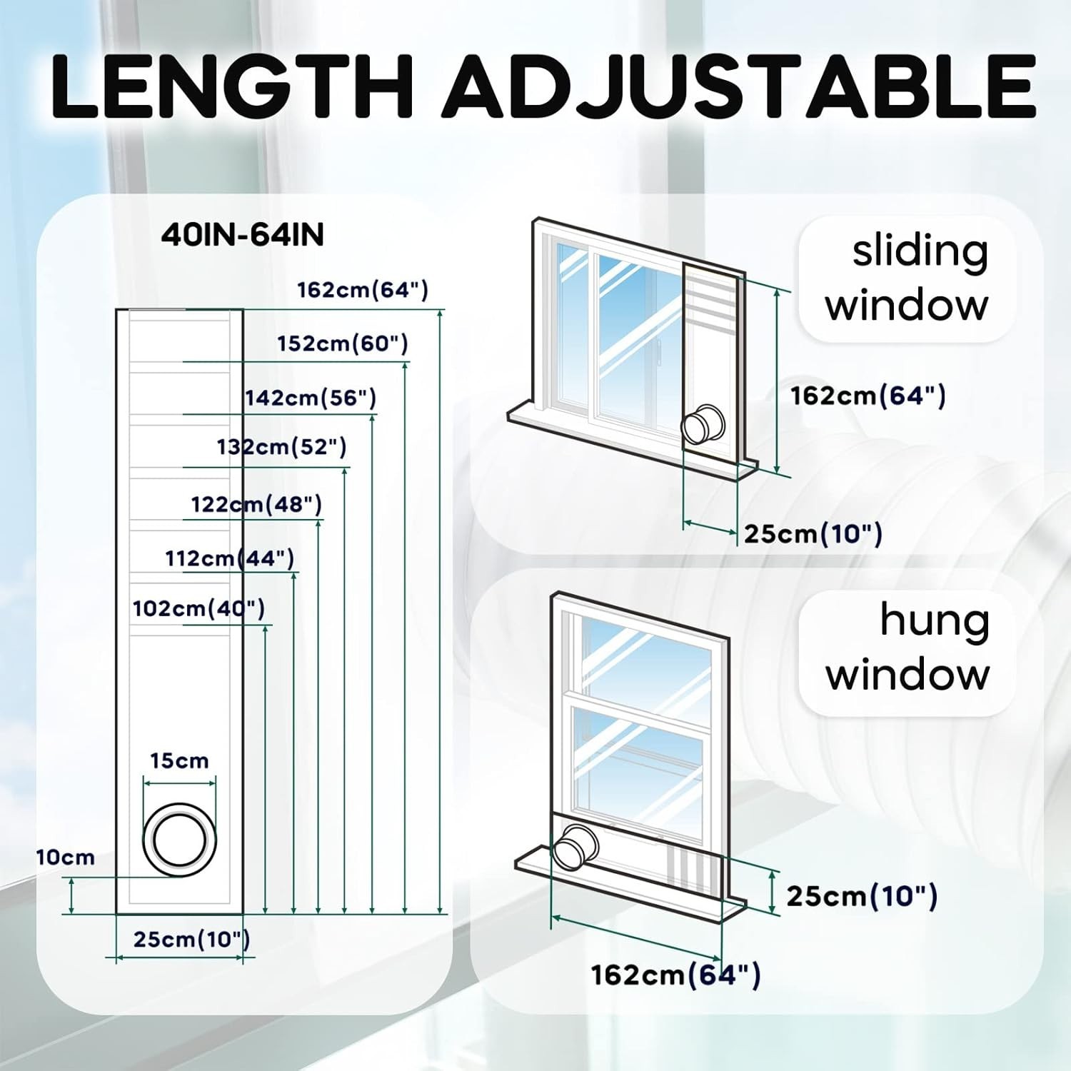 Adjustable Portable Air Conditioner Window Kit – Ensure 100% Sealing Performance