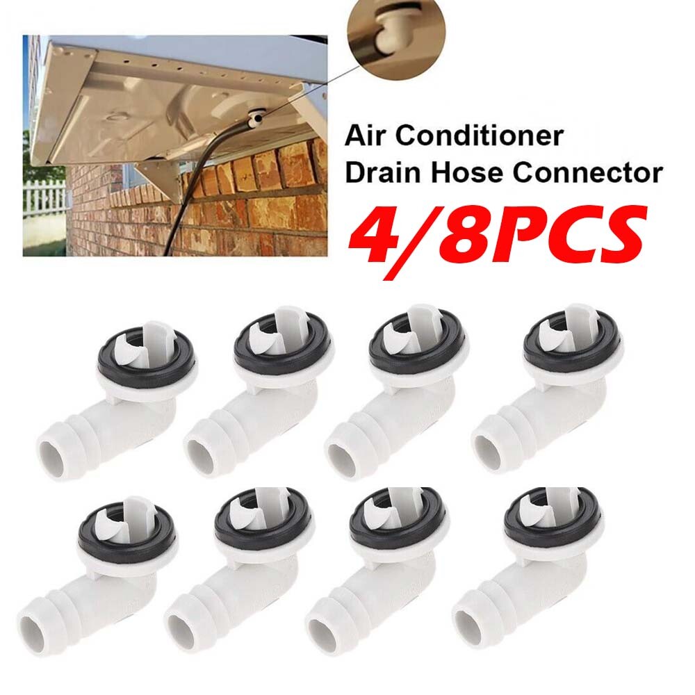 USA Air Conditioner AC Drain Hose Connector Elbow Fitting Rubber Ring Set of 4/8
