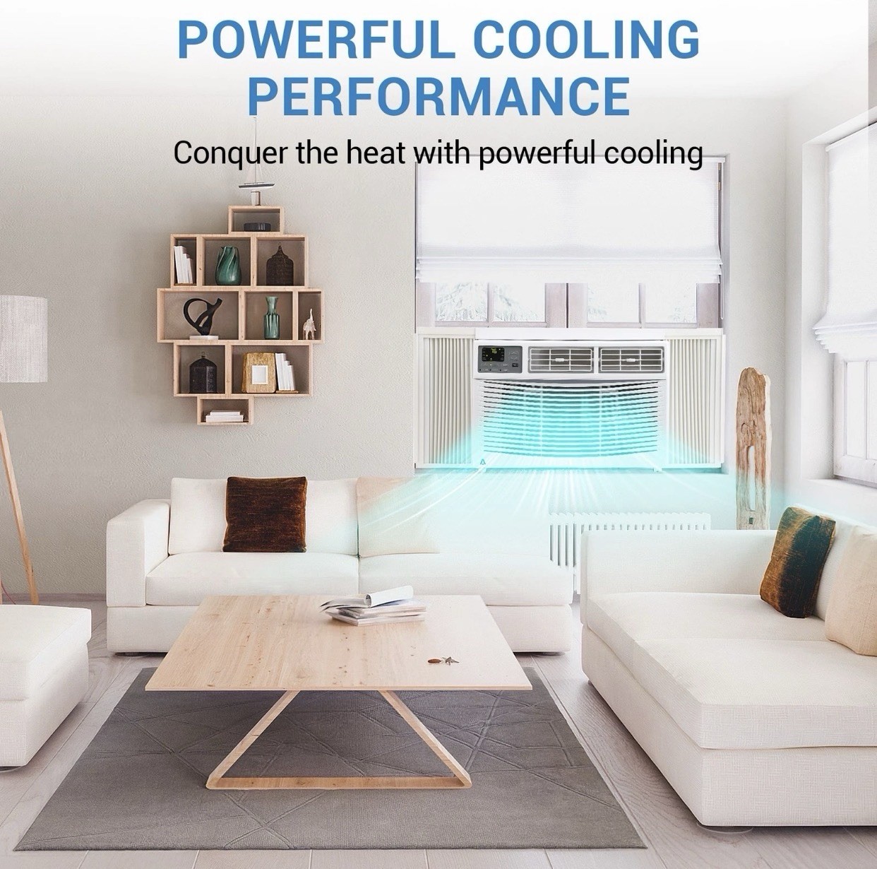 Garvee 8000 BTU Window Air Conditioner Unit with Remote Control Cool to 350 Sqft