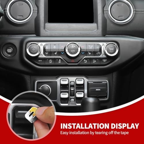 JL Switch Button Covers Window Control Air Conditioner Headlight Volume silver