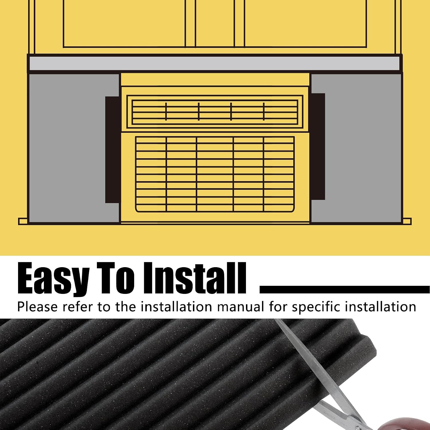 Window Air Conditioner Foam Insulated Panels 17&Prime; H x 9&Prime; W x 7 8&Prime; T Window AC